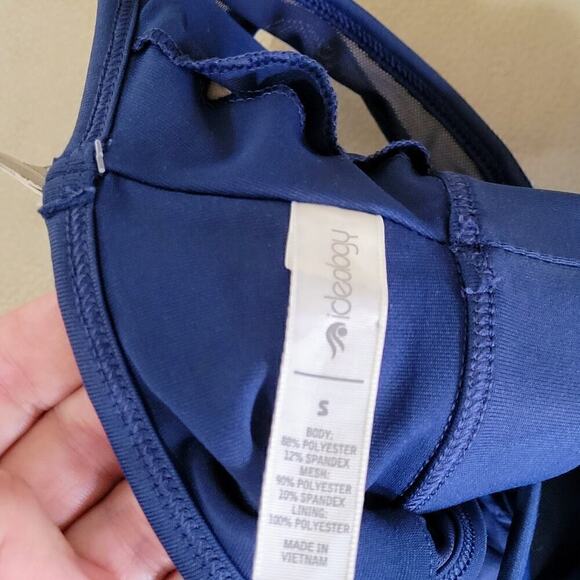 Ideology Sport Bra Small Mid Impact Blue RapiDry NWT - Picture 8 of 9